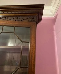 Antique Mohogany Break front With Chippendale Detail