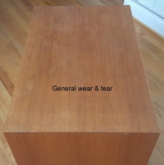 Vintage Teak Cabinet Made in Denmark Three Drawers Sculpted Pulls Lovely Design!