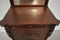 Renaissance Revival Sheet Music Cabinet, Mahogany, Carvings