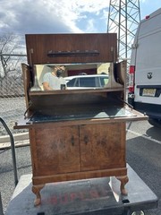 Vintage Mid-Century Modern Cherry Wood Bar Cabinet