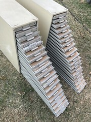 TWO – Vintage Victor Kardex Visible Index Card Flat File Cabinet, 19 Drawer