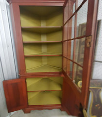 1800’s Square Nailed CORNER CUPBOARD ANTIQUE COLLECTIBLE FURNITURE