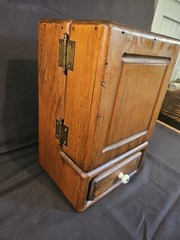 Vintage Small Wood Apothecary/Spice Cabinet Country Cottage Decor