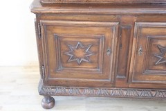 17th Century Italian Solid Walnut Antique Cupboard or Cabinet