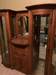 Antique English Barber Cabinet