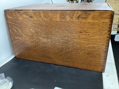 Antique Yawman & Erbe Wood File Box 20″ x 13″ x 11″