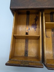 Antique OSM Yawman Erbe Labor Saving Office 2 Drawer Wood Oak FIle Card Catalog