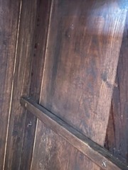 antique hutch cabinet – marble top, beveled glass doors and beveled mirror.