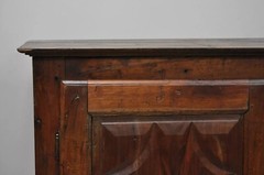 18th Century Carved Walnut Italian Baroque Two Door Credenza Cabinet Buffet