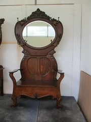 Antique Quarter Sawn Oak Hall Tree Fully Restored!