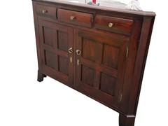 Antique Cherry 2 part corner cupboard cabinet original surface 1820 Pa 16 Light