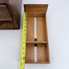 Vintage Oak Wooden Library Index Card File Cabinet 4-Drawer ￼