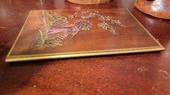 1960s Vintage Union National Wood PANEL SAMPLE For Chinoiserie Credenza 9×6″