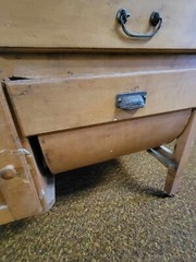 Antique Possum Belly Farmhouse Bakers Kitchen Hoosier Cabinet 2 Piece