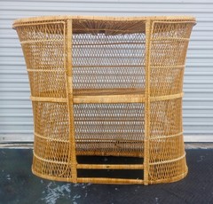 Vintage Rare Unique Custom Sunburst Bohemian Wicker Bar Philippines
