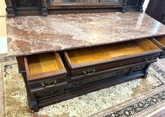American Antique Eastlake Dresser | 7 Drawer Vanity with Carved Mirror