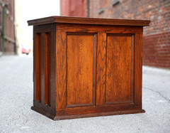 Vintage Antique Slot Machine Stand Wood Counter table Kitchen Island bar Podium