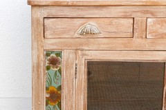 Early 20th Century Reverse Glass Painted Buffet Cabinet