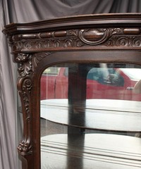 Antique Oak Curio China Cabinet – original finish