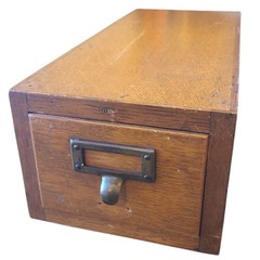 VTG Antique Oak Globe Wernicke 1 Drawer Card File Cabinet Catalog Index Recipe