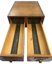 Vintage Wooden Card Catalog Cabinet – Apothecary Style Storage