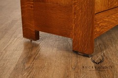 Stickley Mission Collection Oak China Cabinet With Strap Hardware