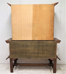 Vintage French China Cabinet – Carved Bruegel Style With Acorn Feet – Two Pieces