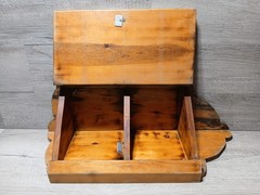 Vintage Style Wooden Corner Hanging Cupboard/Wall Cabinet W Shelves