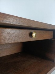 Pair Couple Vintage Night stands End tables Mid Century Modern Wood pop art Fun