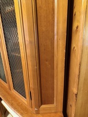 Vintage 2-Piece Corner Hutch / China Cabinet – Solid Wood Storage Cabinet