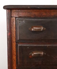Antique Industrial Quarter Sawn Storage Oak Cabinet