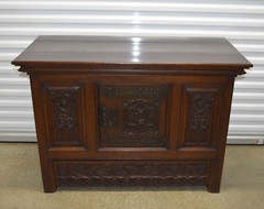 Antique 19th Century Neo-Gothic Oak Buffet Sideboard Cabinet Victorian Carved