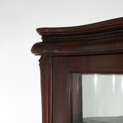 Antique RJ Horner School Mahogany Swell Front China Cabinet C1910
