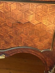 French Ormolu Inlaid Marquetry Vitrine