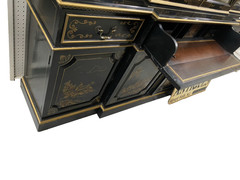 65944 Oriental KEN HILL Furniture Breakfront China Cabinet Curio with DESK