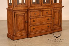 Thomasville Lighted Oak China Cabinet