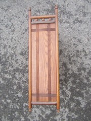 Antique Victorian Oak Stick & Ball Skeleton Key Medicine Cabinet Cupboard