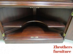Henkel Harris Flame Mahogany Corner Cabinet Breakfront Hutch