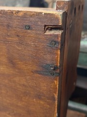 ANTIQUE MINIATURE CHILDS PRIMITIVE WOODEN STEP BACK CUPBOARD KITCHEN PANTRY