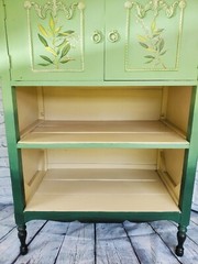 Antique Hand Painted Dresser Cabinet Nursery Boho Cottagecore French Antique