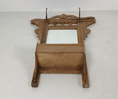 antique comb wall hanging cabinet mirror hallway shaving cabinet hooks