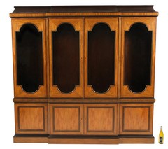 Large 4 Door Baker Campaign Satinwood Bookcase