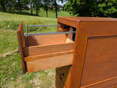 Antique Quarter Sawn Oak Front 4 Drawer File Cabinet 1930s Lot 3