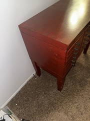 Antique Mahogany 24 Drawer Country Store Spool Cabinet or jewelry cabinet