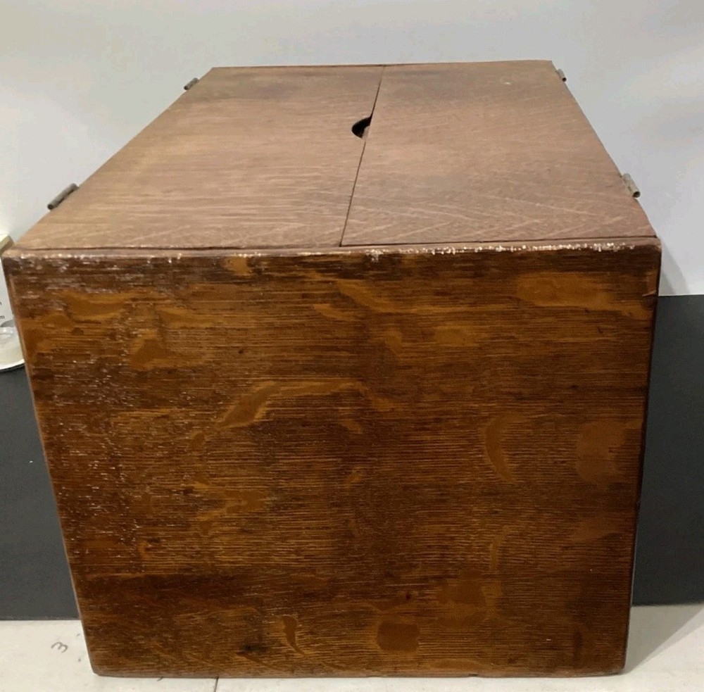 Antique Yawman & Erbe Wood File Box 20″ x 13″ x 11″