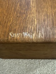 Antique SHAW WALKER Oak Wood Wooden Dovetail Hinged FILE RECIPE Box Vintage READ