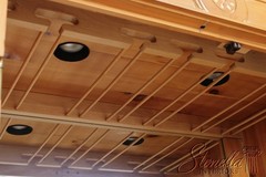 L73541: Chippendale Distressed Washed Pine Bar Cabinet