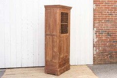 Slim Antique Teak Colonial Cabinet