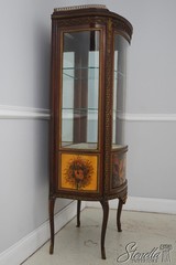 L72780: PAINES Vernis Martin Bow Front Mahogany Vitrine Display Cabinet