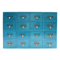 16-Drawer Vintage Apothecary Cabinet for Stylish Storage Solutions